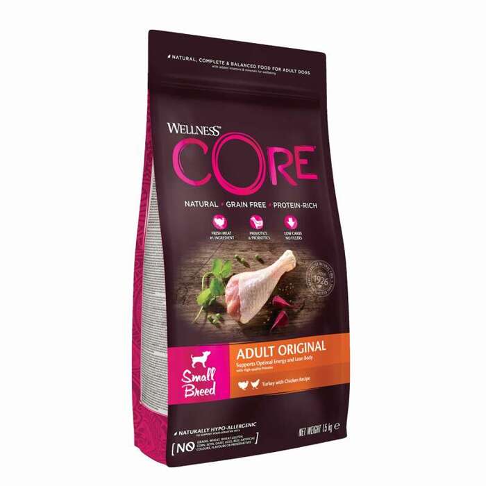 Wellness Core Small Breed Original karma sucha dla dorosłych psów małych ras indyk i kurczak 1,5 kg