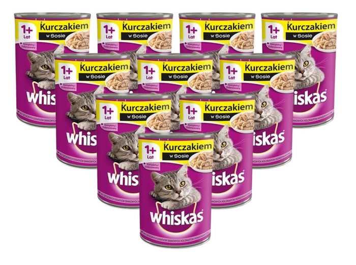 Whiskas  Adult kurczak w sosie 12x400g