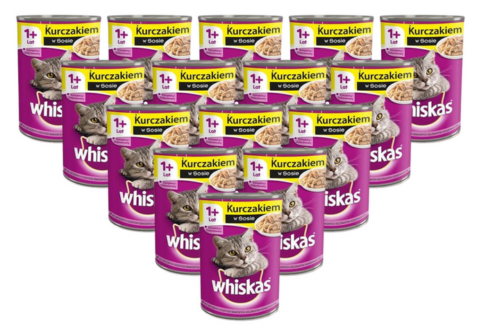 Whiskas  Adult kurczak w sosie 24x400g