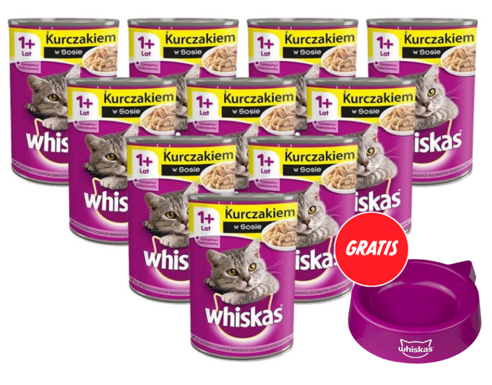 Whiskas  Adult kurczak w sosie 24x400g