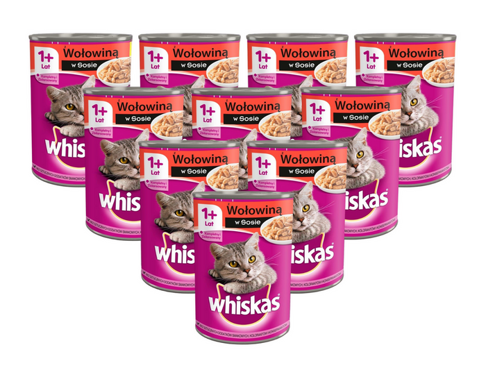 Whiskas Adult wołowina w sosie 12x400g