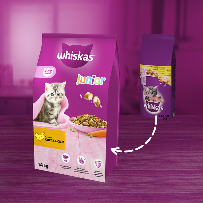 Whiskas Junior dla Kociąt Kurczak 14kg