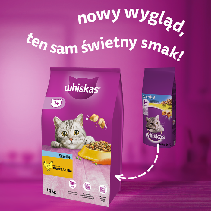 Whiskas Sterile z kurczakiem 14kg