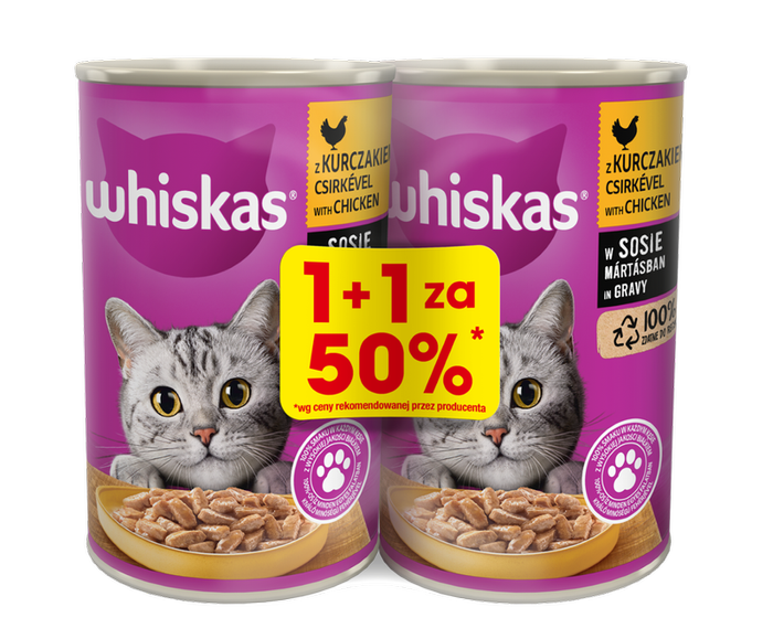 Whiskas kurczak w sosie 12x400g