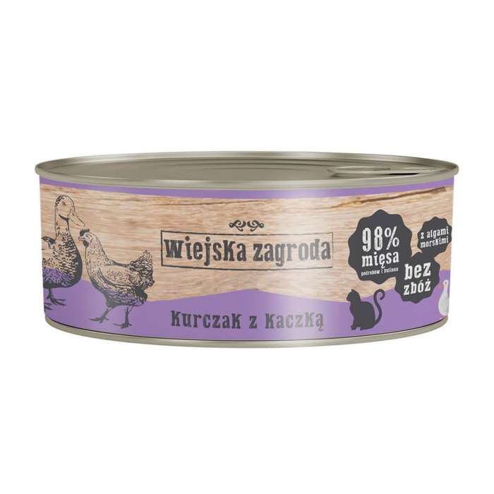 Wiejska zagroda kurczak z kaczką dla kota 12x85g 