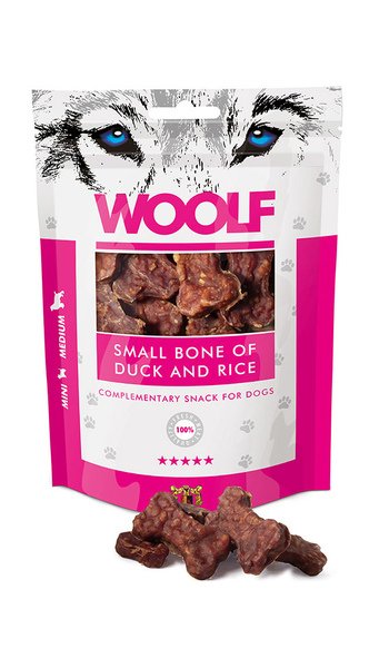 Woolf Small Bone of Duck and Rice 100g