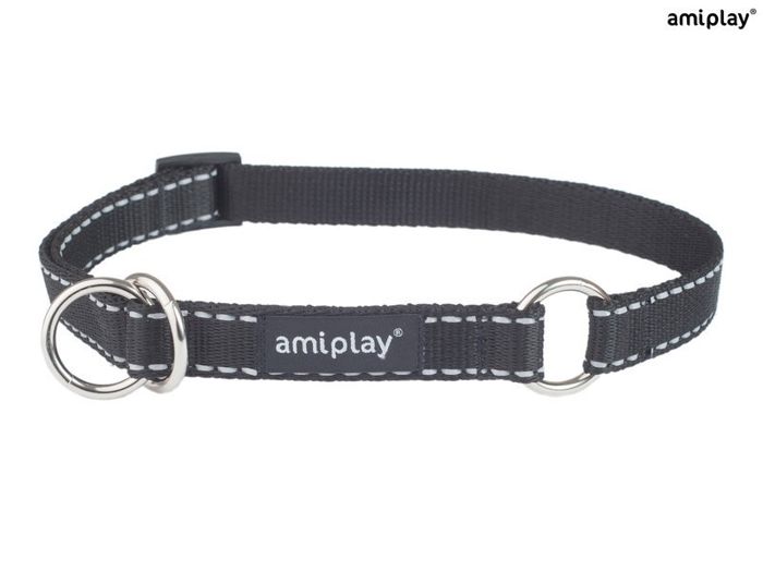 amiplay Obroża półzaciskowa Reflective XL Czarny