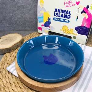 Animal Island Talerzyk dla kota S Niebieski