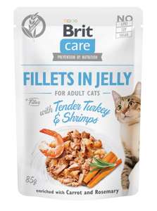 Brit Care Cat tender indyk i krewetki pouch 85g