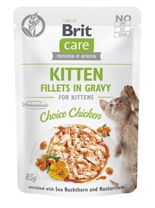 Brit Care Kitten Choice Chicken filety z kurczaka w sosie 85g