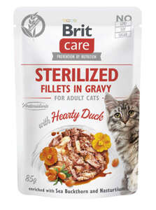 Brit Care Sterilized Hearty Duck filety z kurczaka w sosie 12x85g