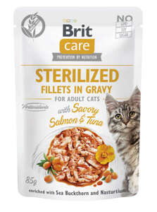 Brit Care Sterilized Savory Salmon&Tuna filety z kurczaka w sosie 85g