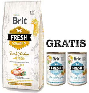 Brit Fresh Chicken With Potato Adult Great Life 12kg + 2 puszki GRATIS