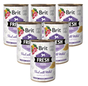 Brit Fresh cielęcina z prosem 6x400g