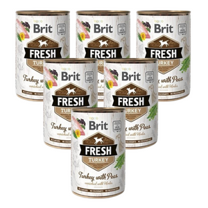 Brit Fresh indyk z groszkiem 6x400g