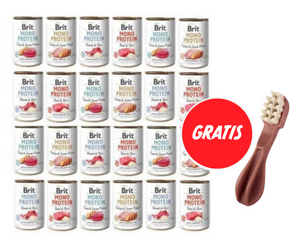 Brit Mono Protein MIix Smaków 24x400g + GRATIS