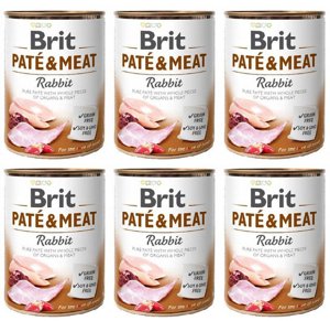 Brit Pate&Meat z królikiem 6x800g 