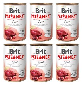 Brit Pate&Meat z wołowiną 6x400g