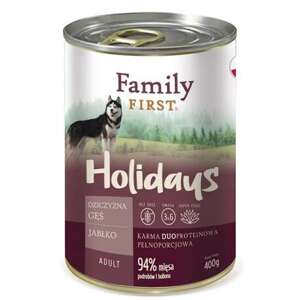 Family First Holidays z dziczyzną, gesią i jabłkiem 12x400g