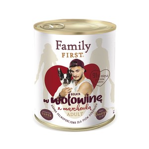 Family First z wołowiną i marchewką 800g