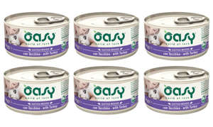 OASY Mousse Adult mus z indyka 6x85g