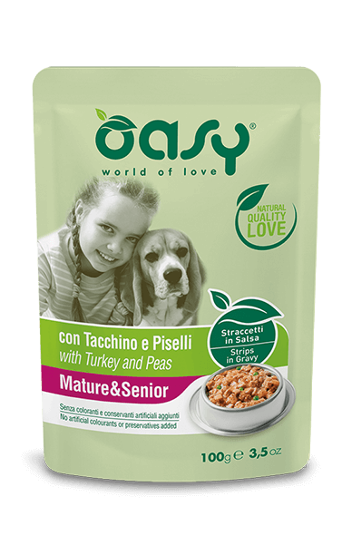 Oasy Strips Mature & Senior z indykiem i groszkiem 100g