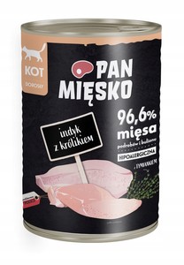 Pan Mięsko Adult z indykiem i królikiem 400g