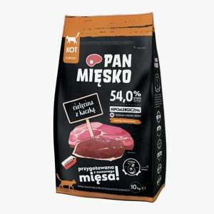 Pan Mięsko Cielęcina z kaczką dla kota M 10kg