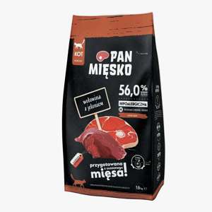 Pan Mięsko Wołowina z jeleniem dla kota M 1,6kg