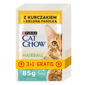 Purina Cat Chow HAIRBALL z kurczakiem i fasolką 20x85g