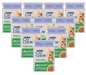 Purina Cat Chow STERILISED z jagnięciną i fasolką 26x85g