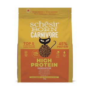 Schesir Born Carnivore Cat Dry Adult Kurczak Z Jajkiem 255g