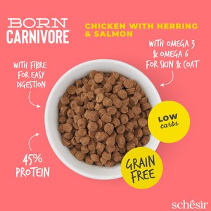 Schesir Born Carnivore Cat Dry Adult Kurczak Ze Śledziem I Łososiem 255g