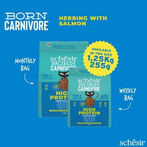 Schesir Born Carnivore Cat Dry Adult Śledź Z Łososiem 1,25kg