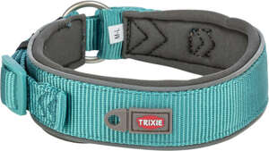 Trixie Obroża Premium aqua/grafit L: 46-55cm/50mm