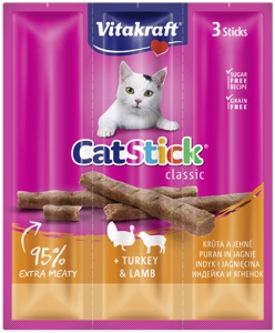 Vitakraft Cat Stick Mini Indyk i Jagnięcina 3x6g