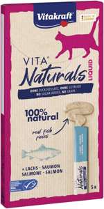 Vitakraft Naturals Liquid Snack z łososiem 5x15g