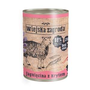 Wiejska zagroda jagnięcina z krylem dla kota 6x400g 