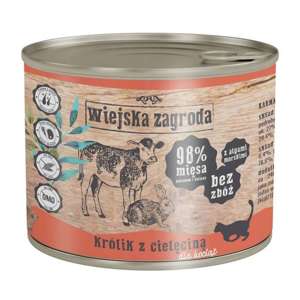 Wiejska zagroda junior królik z cielęciną dla kota 12x200g 