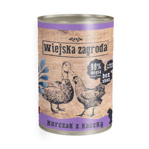 Wiejska zagroda kurczak z kaczką dla kota 6x400g 