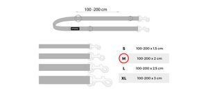 amiplay Smycz regulowana 6 in 1 Cotton M Pomarańczowy